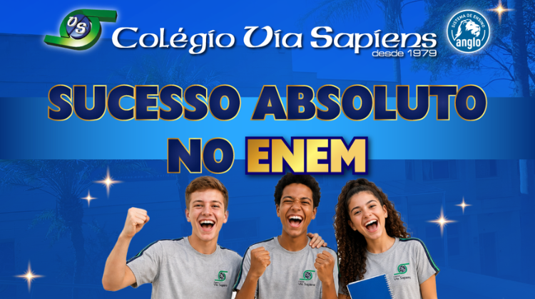 Colégio Via Sapiens conquista destaque no ENEM e alcança o 1º lugar em Cotia em provas objetivas