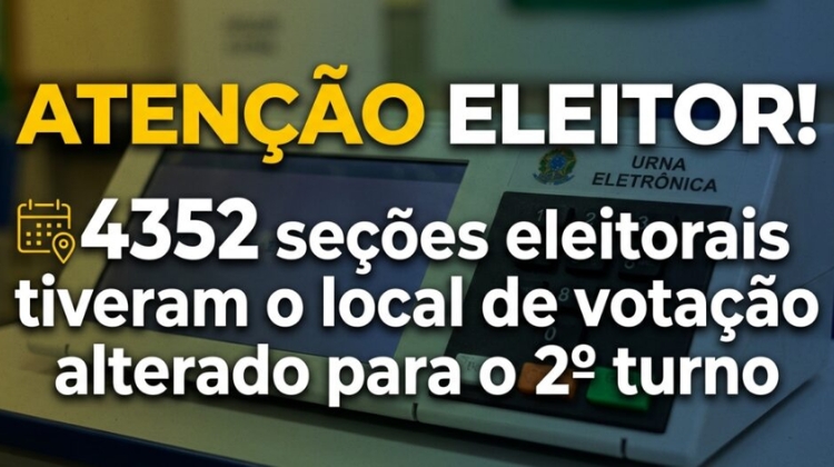 Atenção Eleitor: Confirme seu local de votação para o 2o. Turno das eleições